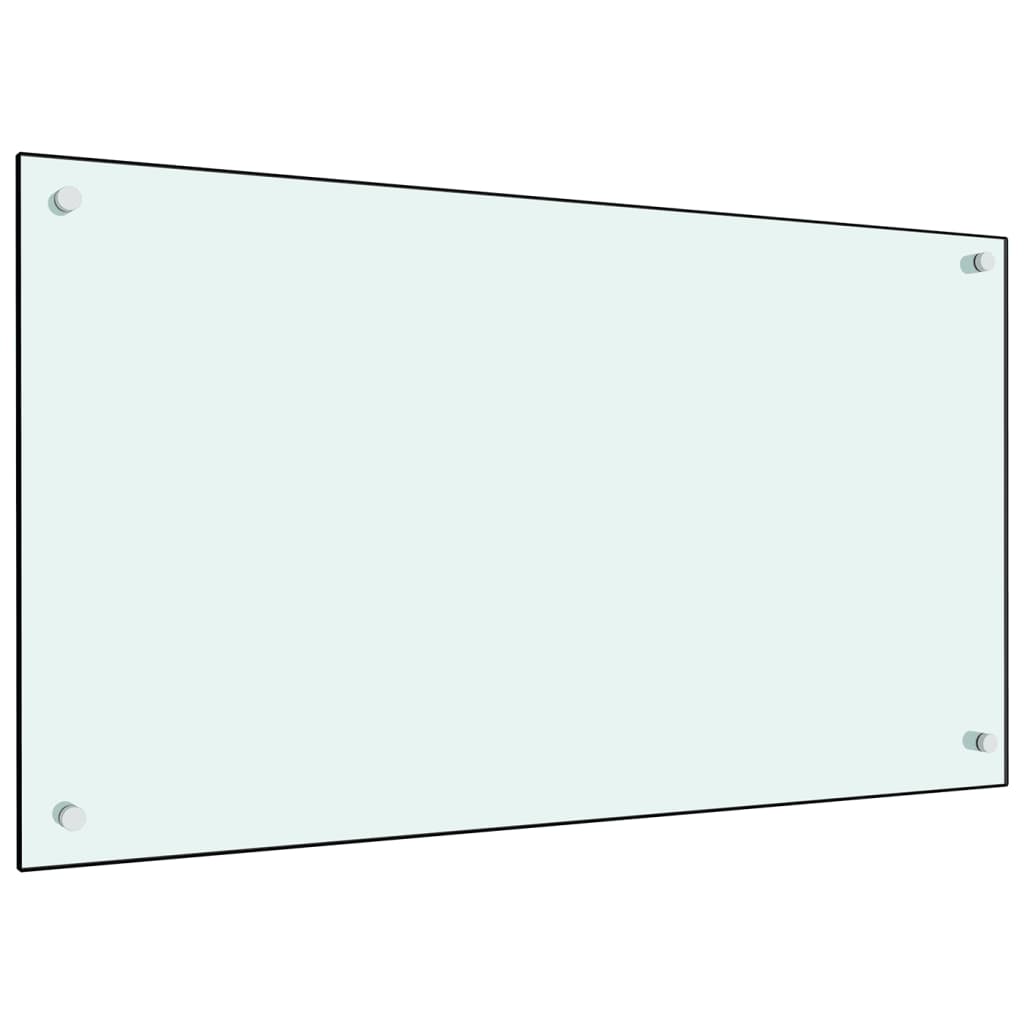 vidaXL Panou antistropi de bucătărie, alb, 90x50 cm, sticlă securizată vidaXL Panou antistropi de bucătărie, alb, 90x50 cm, sticlă securizată