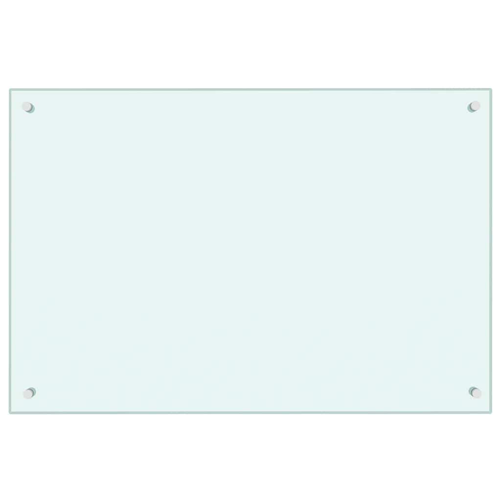 vidaXL Panou antistropi de bucătărie, alb, 90x60 cm, sticlă securizată vidaXL Panou antistropi de bucătărie, alb, 90x60 cm, sticlă securizată