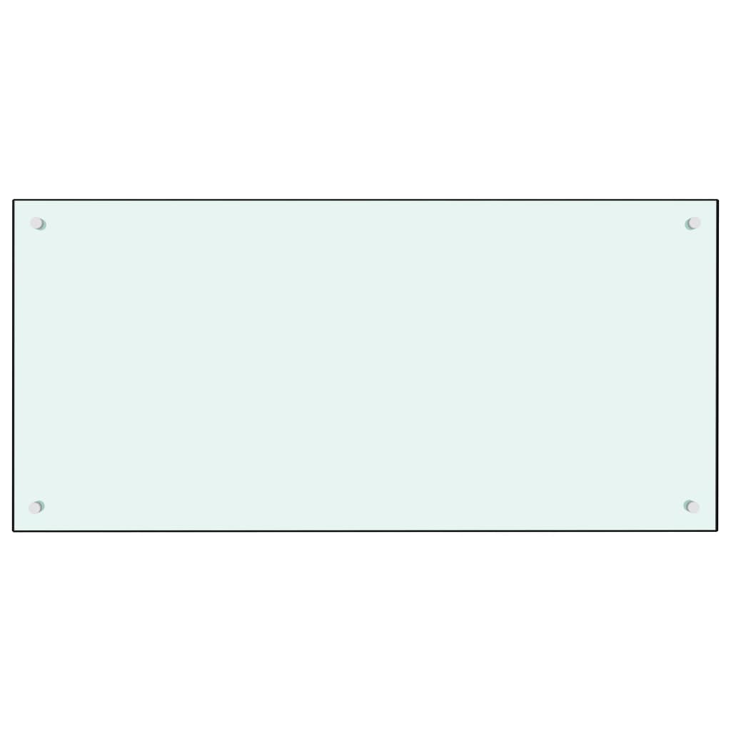 vidaXL Panou antistropi de bucătărie, alb, 100x50 cm sticlă securizată vidaXL Panou antistropi de bucătărie, alb, 100x50 cm sticlă securizată