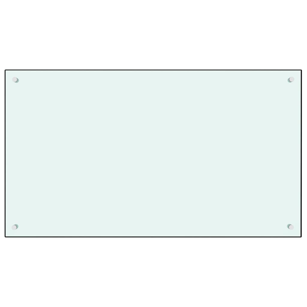 vidaXL Panou antistropi de bucătărie, alb, 100x60 cm sticlă securizată vidaXL Panou antistropi de bucătărie, alb, 100x60 cm sticlă securizată