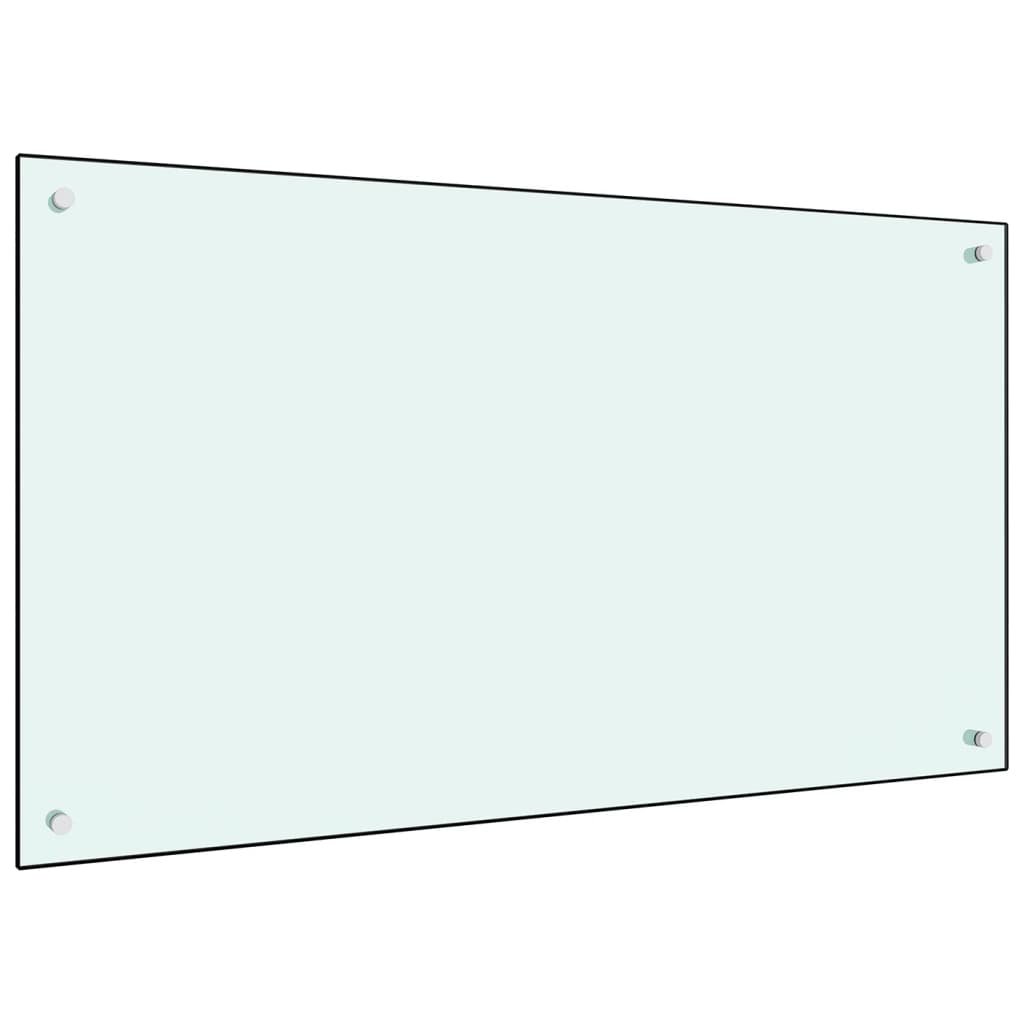 vidaXL Panou antistropi de bucătărie, alb, 100x60 cm sticlă securizată vidaXL Panou antistropi de bucătărie, alb, 100x60 cm sticlă securizată