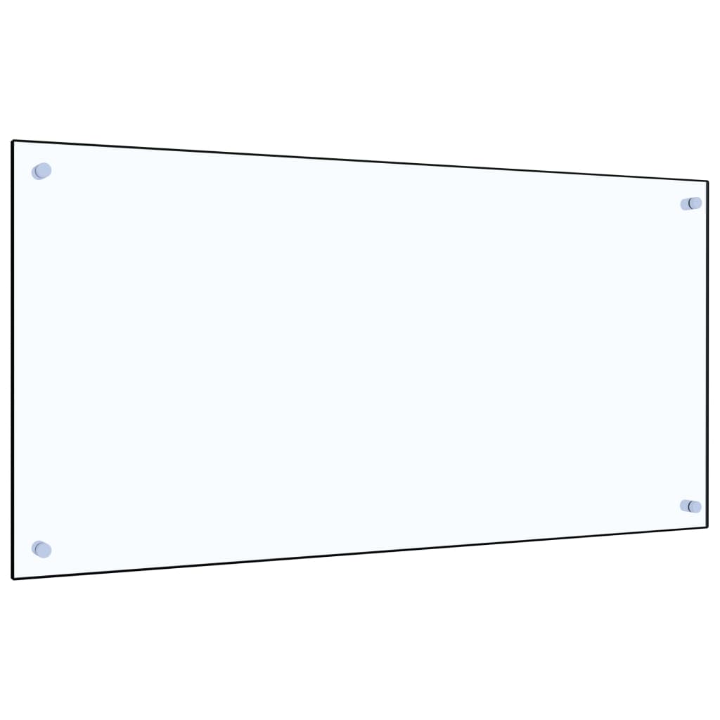 vidaXL Panou antistropi bucătărie transparent 100x50cm sticlă securiz. vidaXL Panou antistropi bucătărie transparent 100x50cm sticlă securiz.
