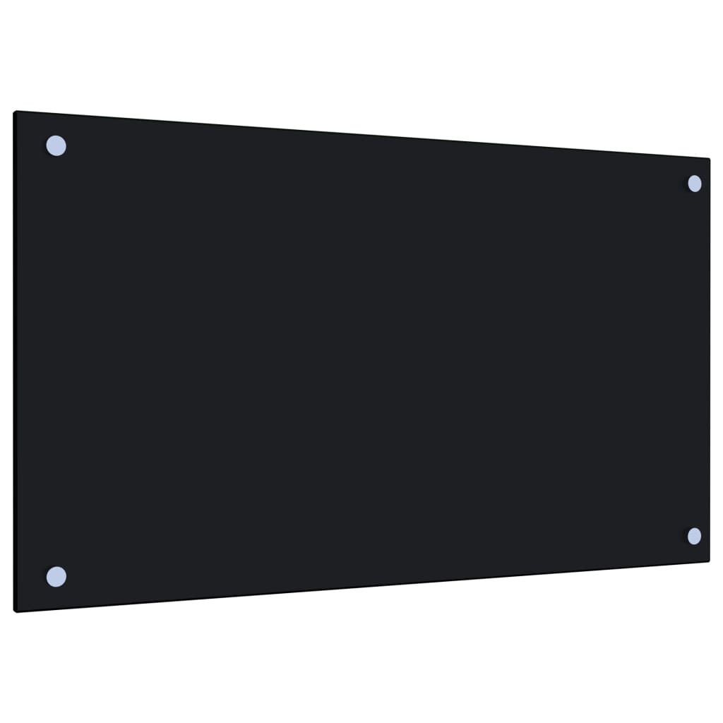 vidaXL Panou antistropi de bucătărie, negru 70x40 cm sticlă securizată vidaXL Panou antistropi de bucătărie, negru 70x40 cm sticlă securizată