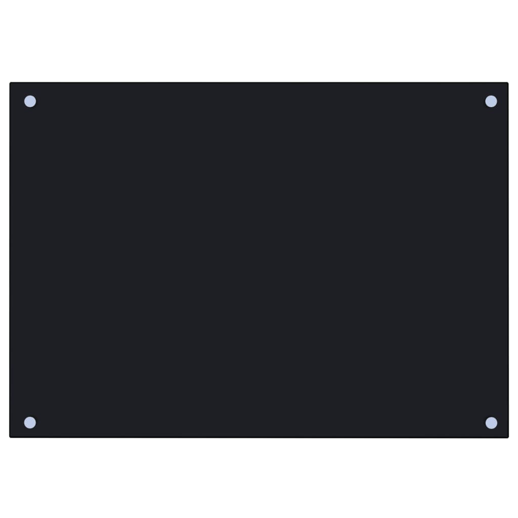 vidaXL Panou antistropi de bucătărie, negru 70x50 cm sticlă securizată vidaXL Panou antistropi de bucătărie, negru 70x50 cm sticlă securizată