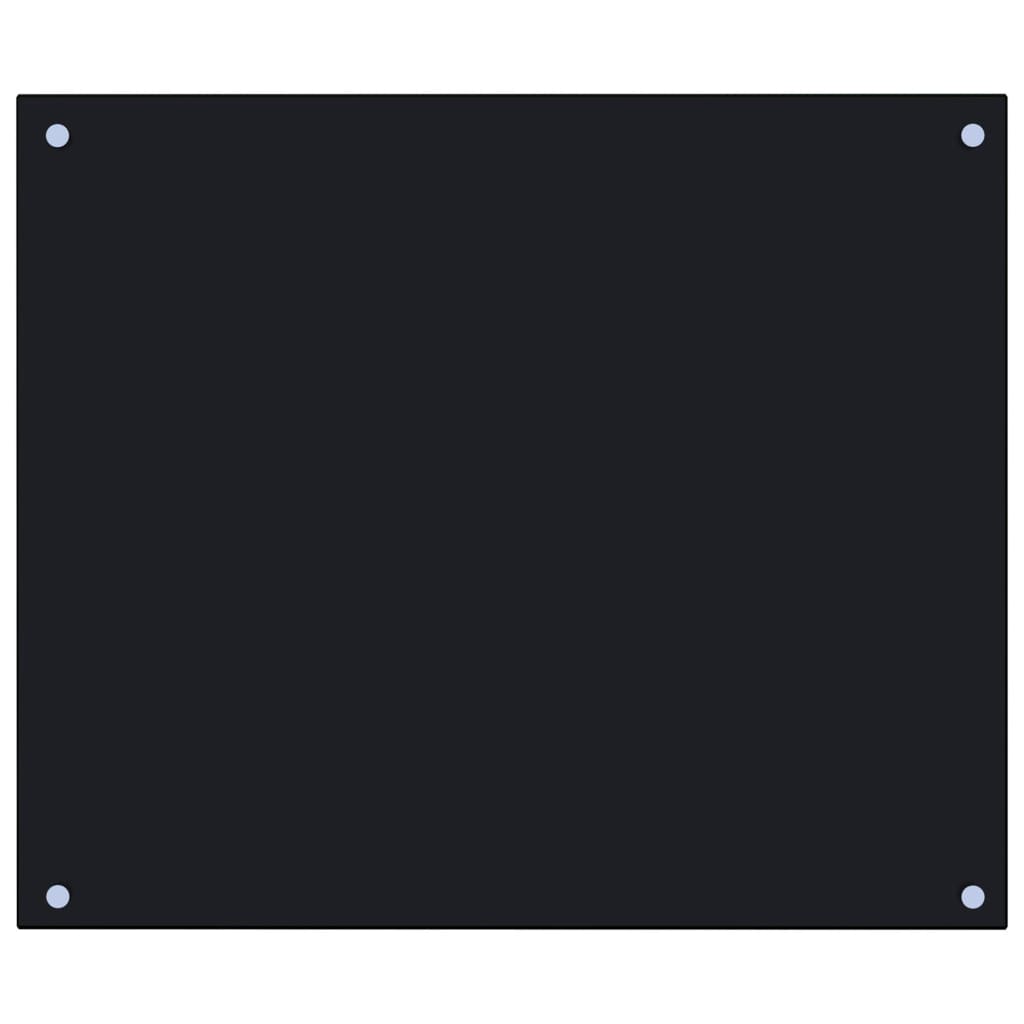 vidaXL Panou antistropi de bucătărie, negru 70x60 cm sticlă securizată vidaXL Panou antistropi de bucătărie, negru 70x60 cm sticlă securizată