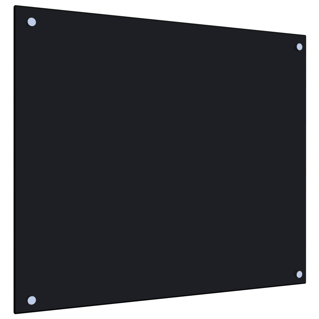 vidaXL Panou antistropi de bucătărie, negru 70x60 cm sticlă securizată vidaXL Panou antistropi de bucătărie, negru 70x60 cm sticlă securizată