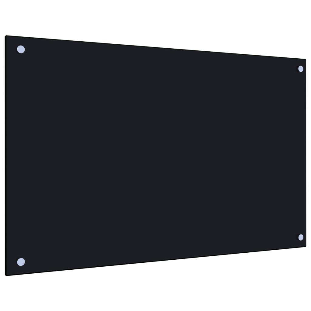 vidaXL Panou antistropi de bucătărie, negru 80x50 cm sticlă securizată vidaXL Panou antistropi de bucătărie, negru 80x50 cm sticlă securizată