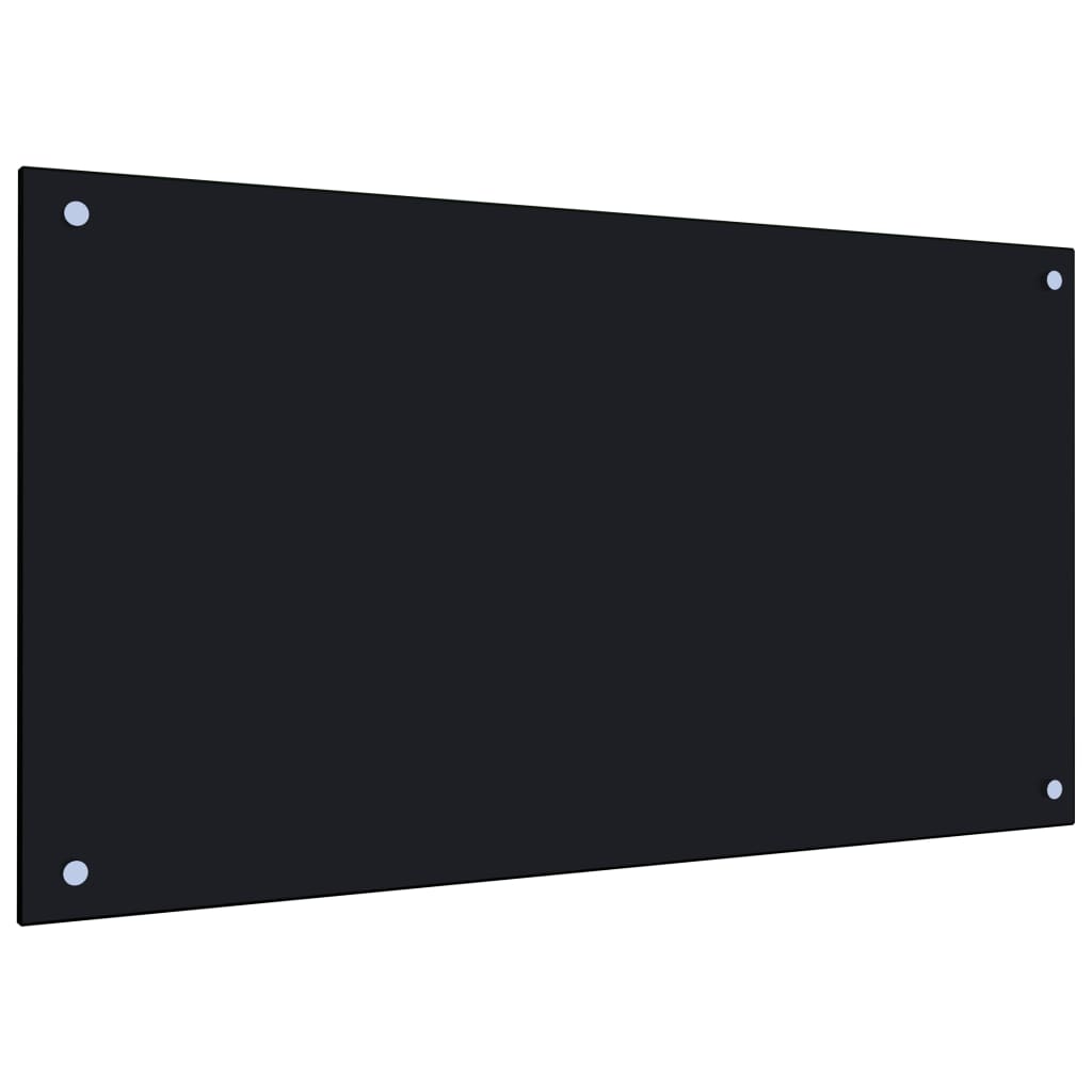 vidaXL Panou antistropi de bucătărie, negru 90x50 cm sticlă securizată vidaXL Panou antistropi de bucătărie, negru 90x50 cm sticlă securizată