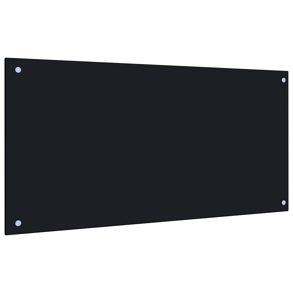 vidaXL Panou antistropi de bucătărie negru 100x50 cm sticlă securizată vidaXL Panou antistropi de bucătărie negru 100x50 cm sticlă securizată