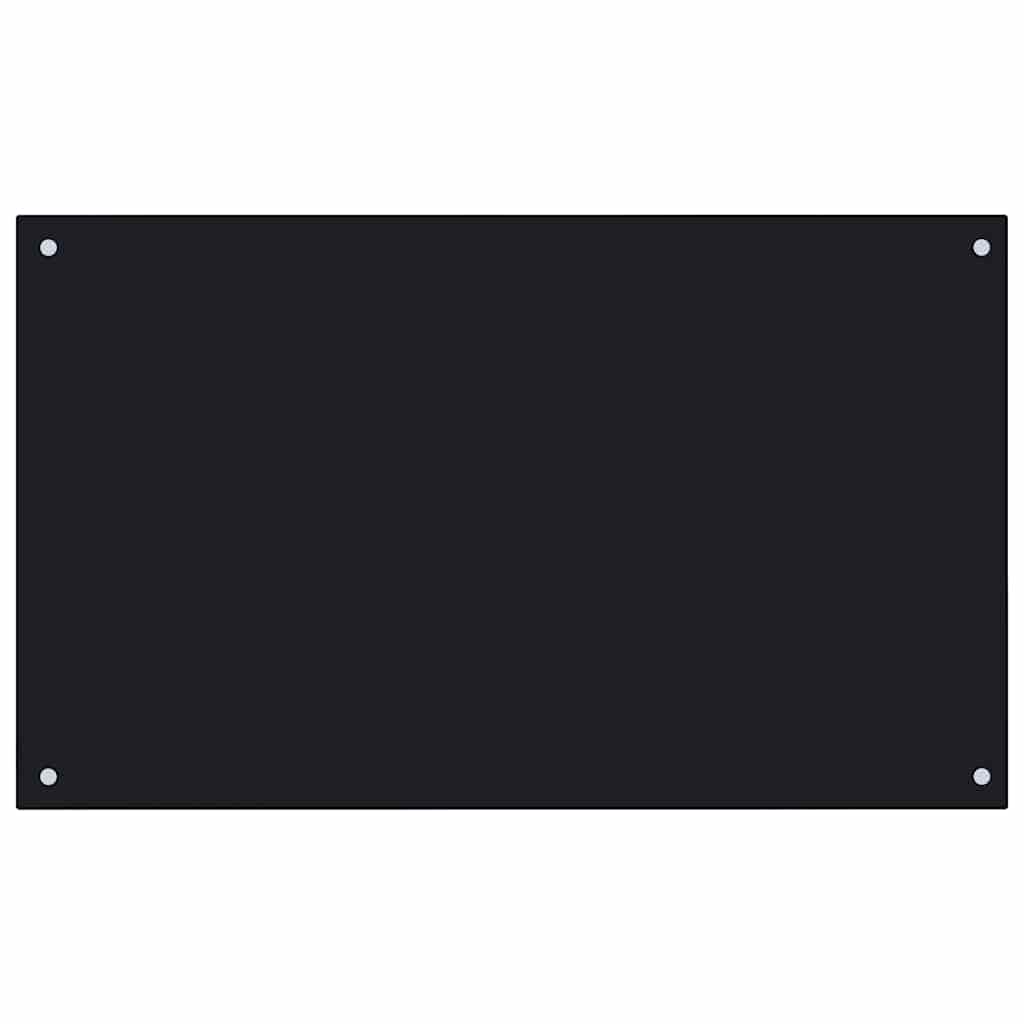 vidaXL Panou antistropi de bucătărie negru 100x60 cm sticlă securizată vidaXL Panou antistropi de bucătărie negru 100x60 cm sticlă securizată
