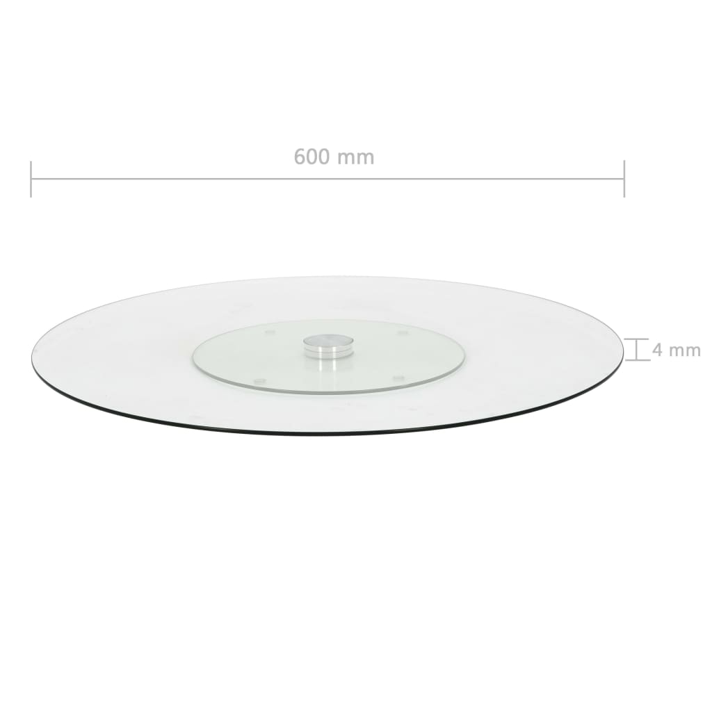 vidaXL Platou servire rotativ transparent, 60 cm, sticlă securizată vidaXL Platou servire rotativ transparent, 60 cm, sticlă securizată