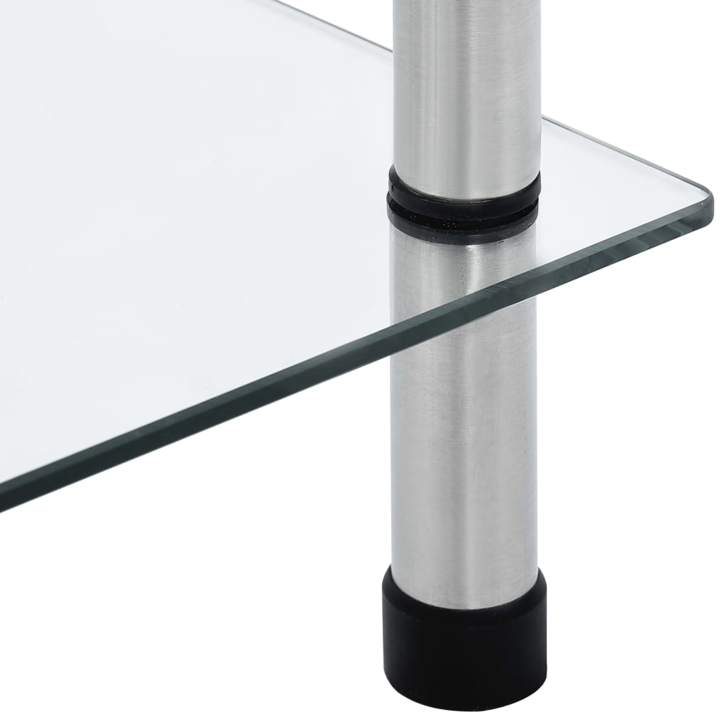 vidaXL Raft cu 6 niveluri transparent, 40x40x160 cm, sticlă securizată