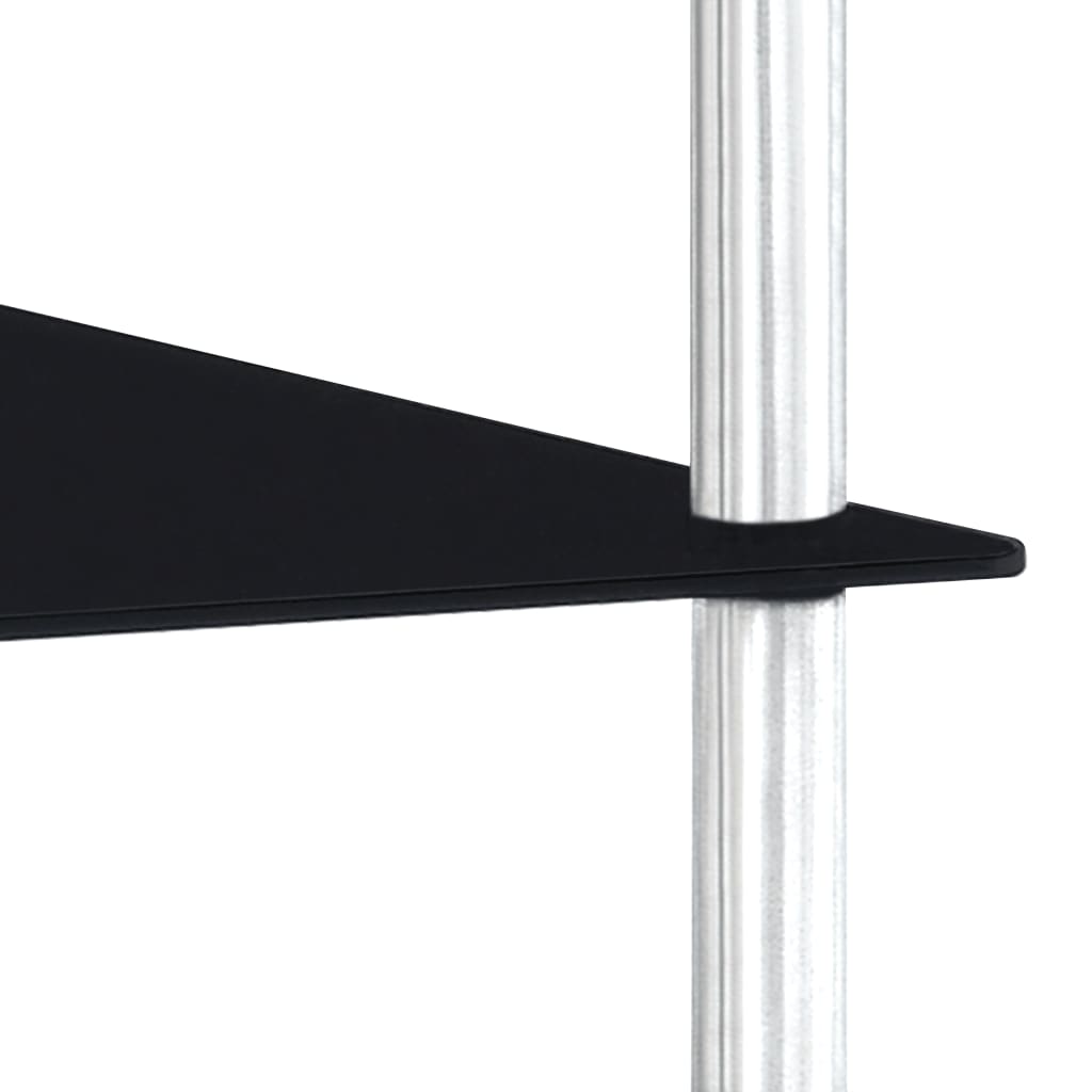 vidaXL Raft cu 2 niveluri, negru, 40 x 40 x 47 cm, sticlă securizată vidaXL Raft cu 2 niveluri, negru, 40 x 40 x 47 cm, sticlă securizată