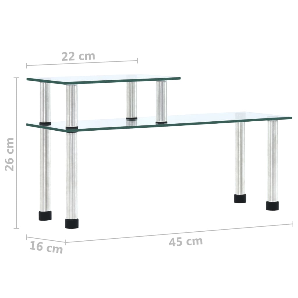 vidaXL Raft de bucătărie, transparent, 45x16x26 cm, sticlă securizată vidaXL Raft de bucătărie, transparent, 45x16x26 cm, sticlă securizată