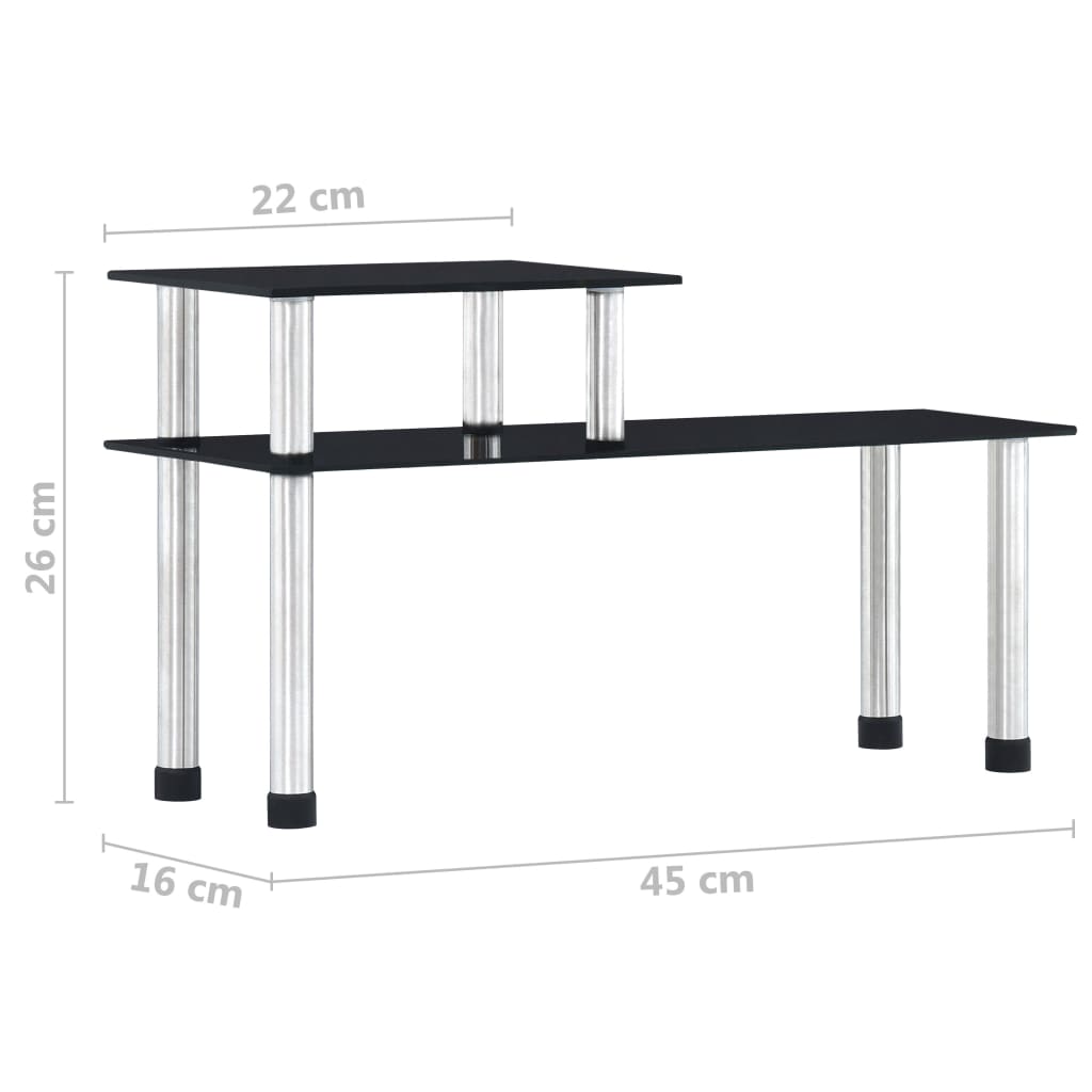 vidaXL Raft de bucătărie, negru, 45x16x26 cm, sticlă securizată vidaXL Raft de bucătărie, negru, 45x16x26 cm, sticlă securizată