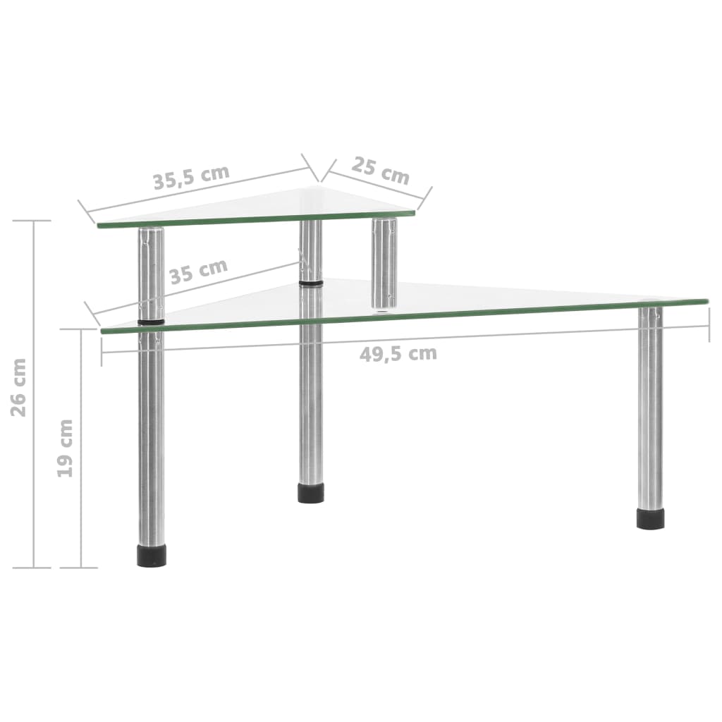 vidaXL Raft de bucătărie transparent, 49,5x35x19 cm, sticlă securizată vidaXL Raft de bucătărie transparent, 49,5x35x19 cm, sticlă securizată