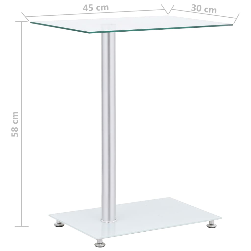 vidaXL Masă laterală formă U transparent 45x30x58 cm sticlă securizată vidaXL Masă laterală formă U transparent 45x30x58 cm sticlă securizată