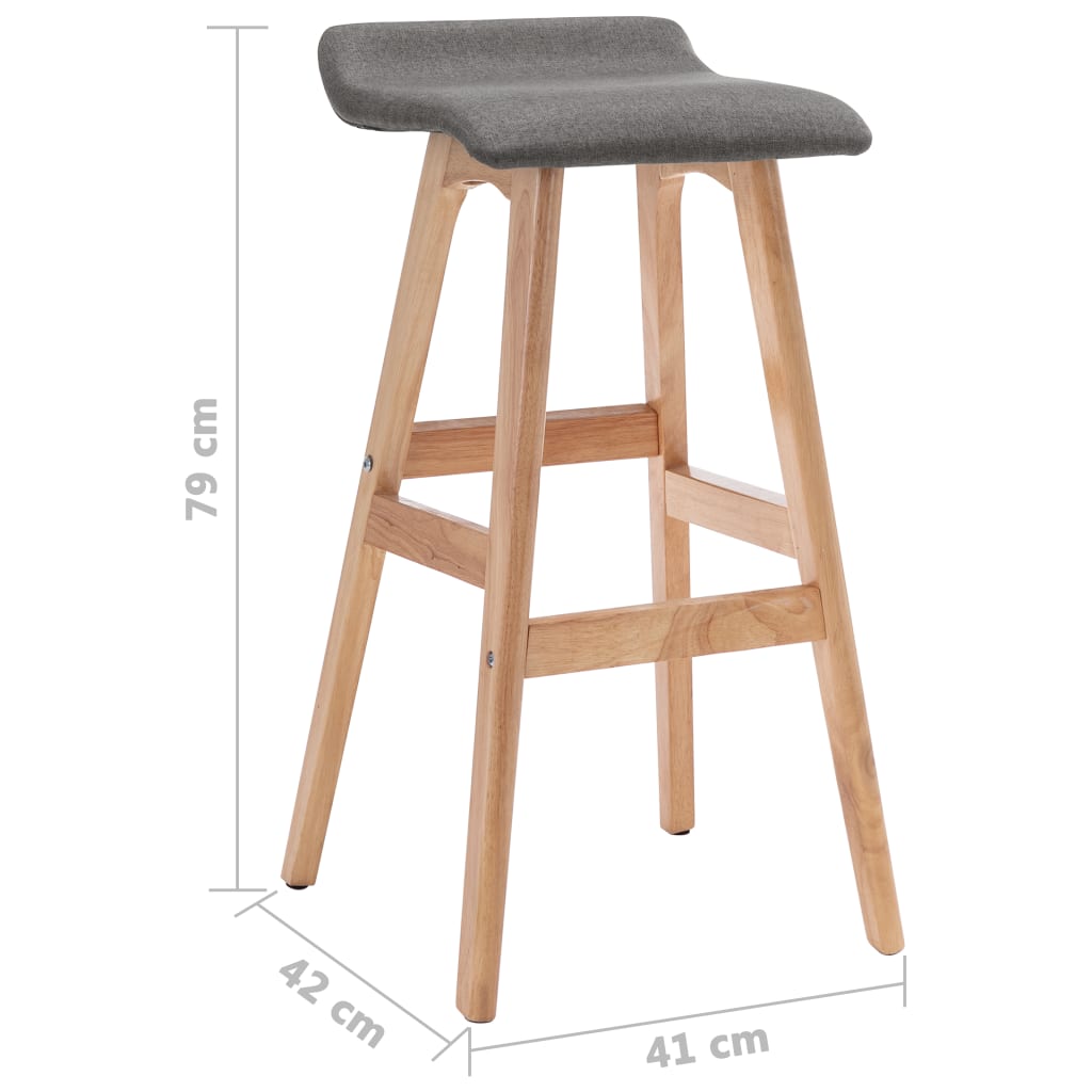 vidaXL Scaun de bar, gri închis, material textil vidaXL Scaun de bar, gri închis, material textil