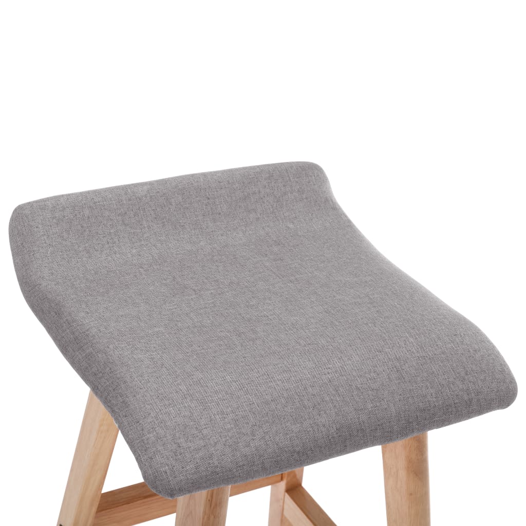 vidaXL Scaun de bar, gri deschis, material textil