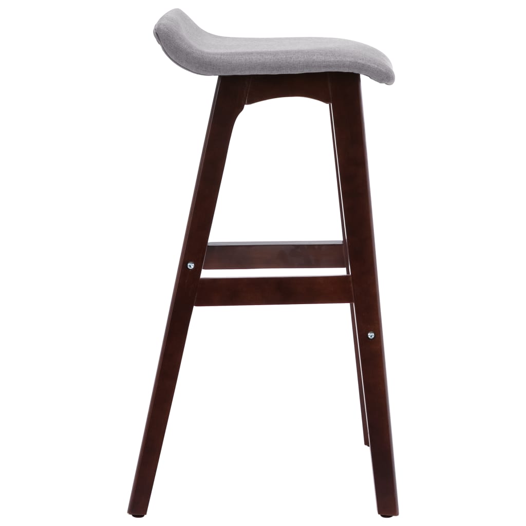 vidaXL Scaun de bar, gri deschis, material textil vidaXL Scaun de bar, gri deschis, material textil
