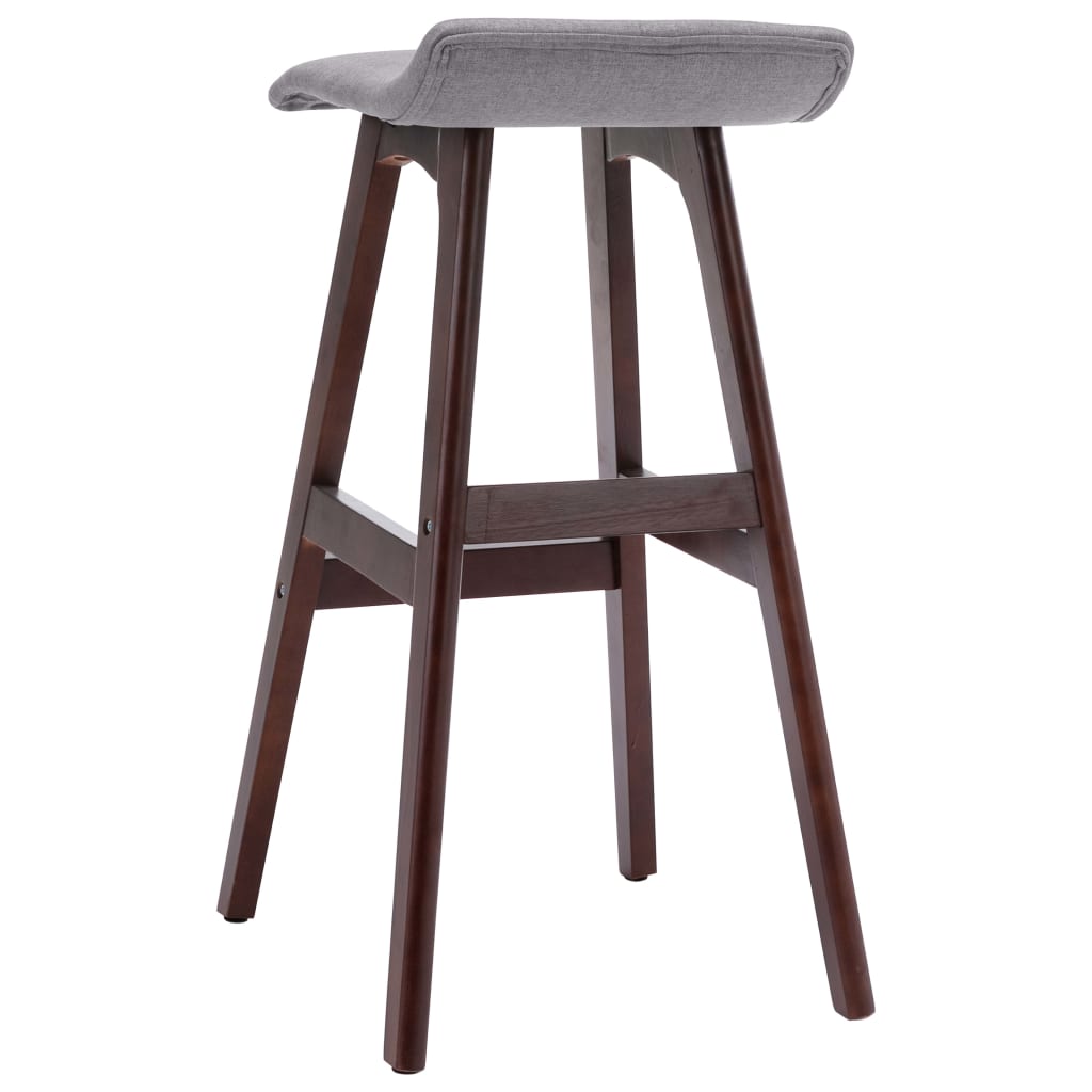 vidaXL Scaun de bar, gri deschis, material textil vidaXL Scaun de bar, gri deschis, material textil