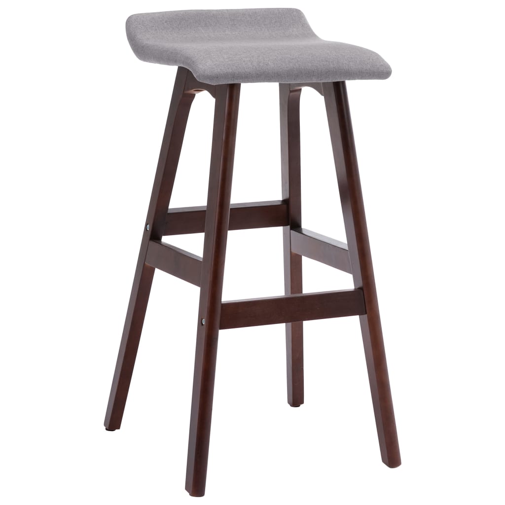 vidaXL Scaun de bar, gri deschis, material textil vidaXL Scaun de bar, gri deschis, material textil