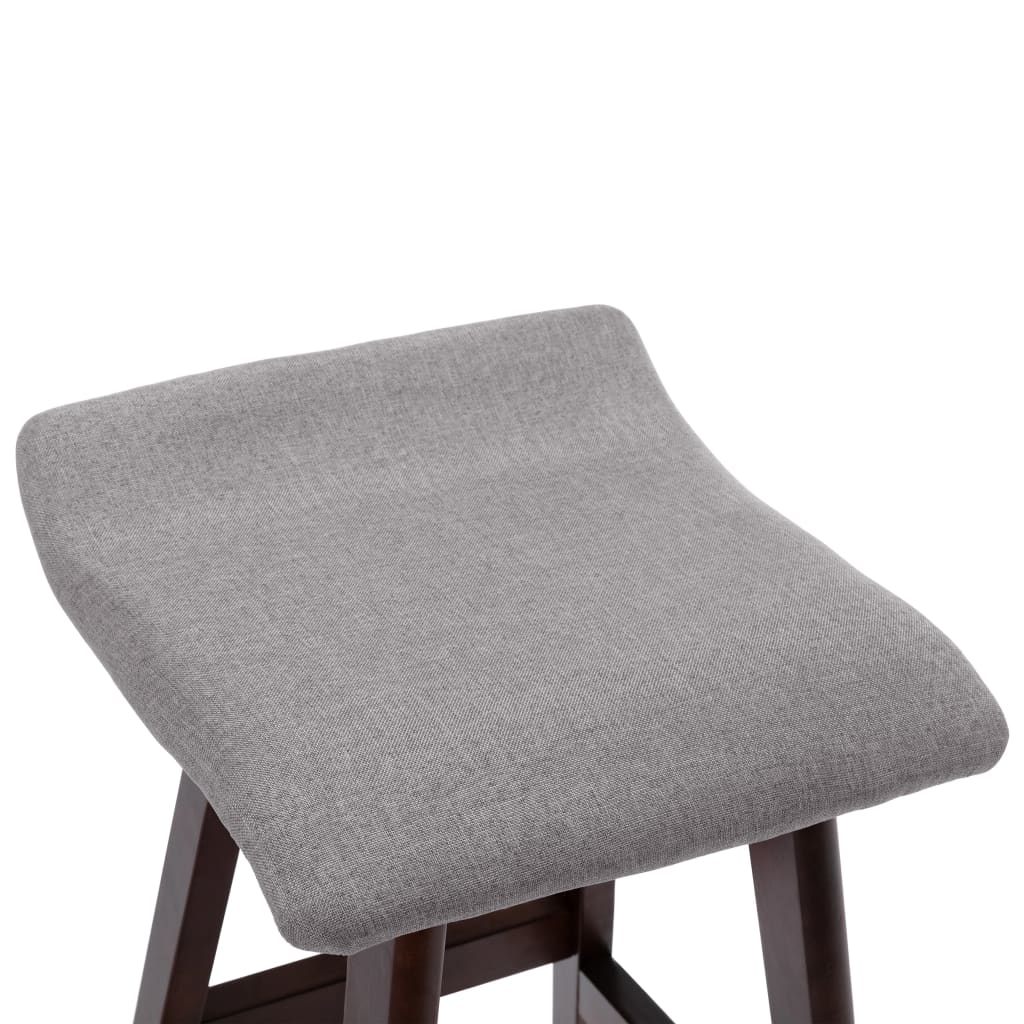 vidaXL Scaune de bar, 2 buc., gri deschis, material textil vidaXL Scaune de bar, 2 buc., gri deschis, material textil