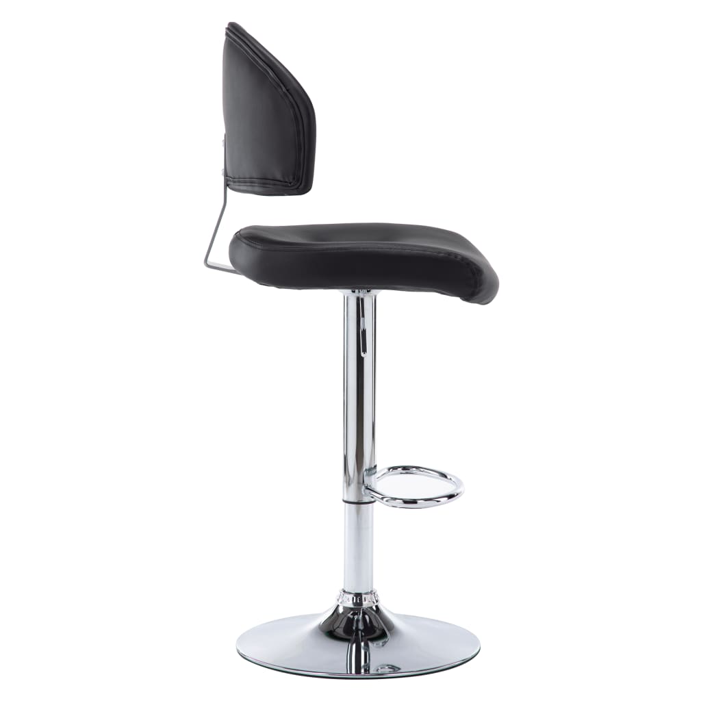 vidaXL Scaun de bar, negru, piele ecologică vidaXL Scaun de bar, negru, piele ecologică