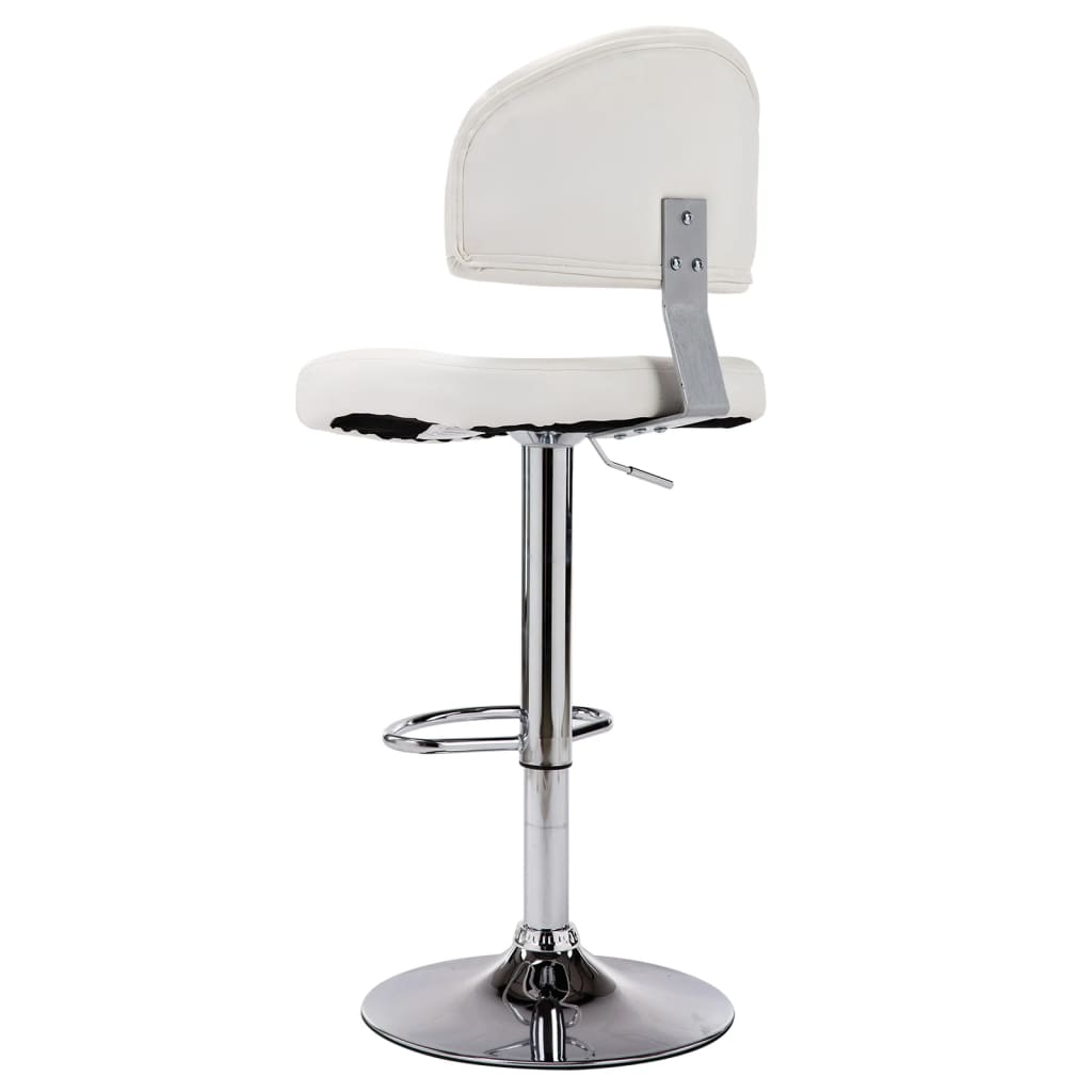 vidaXL Scaun de bar, alb, piele ecologică vidaXL Scaun de bar, alb, piele ecologică