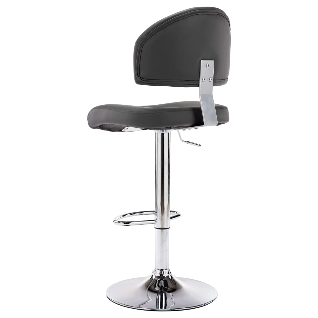 vidaXL Scaun de bar, gri, piele ecologică vidaXL Scaun de bar, gri, piele ecologică