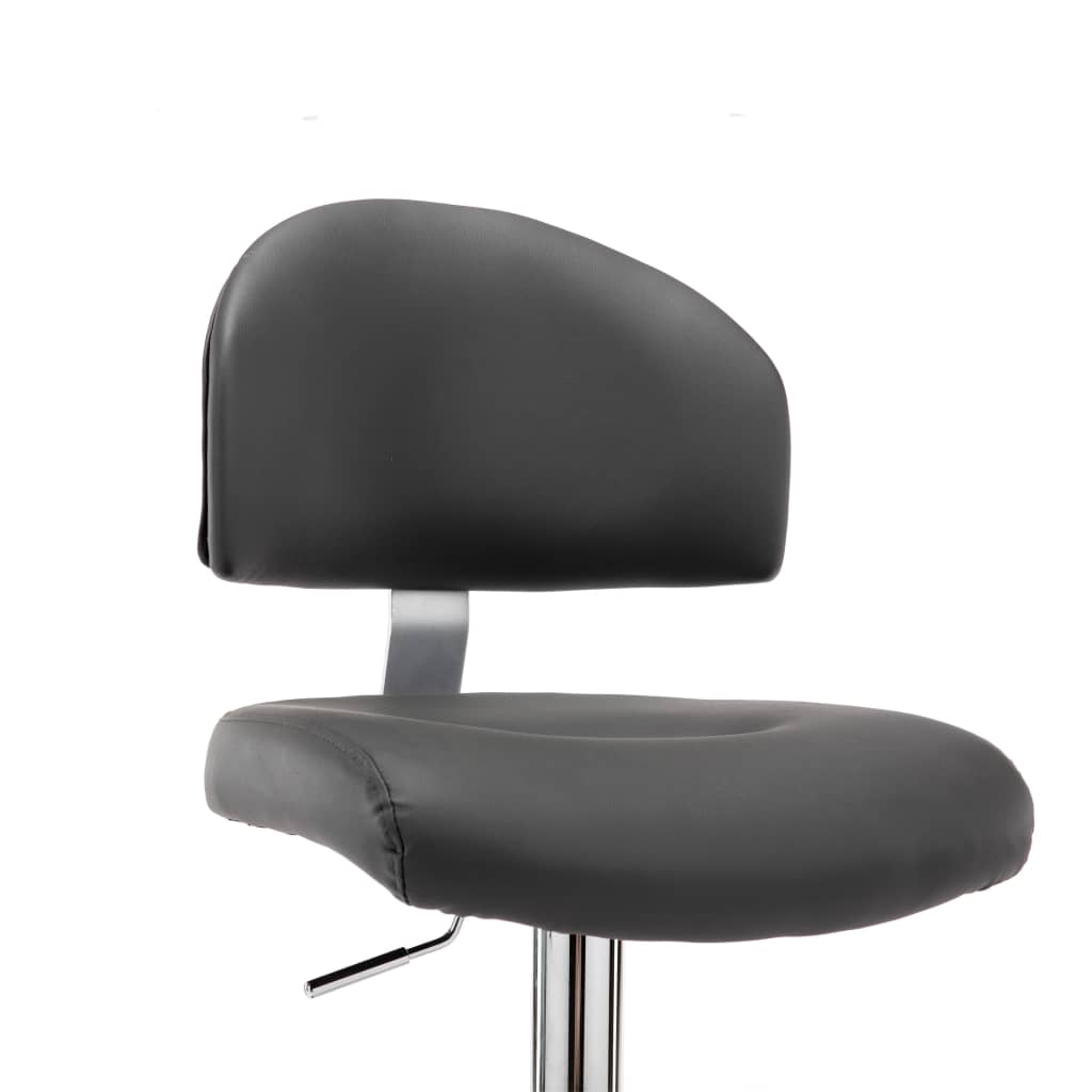 vidaXL Scaun de bar, gri, piele ecologică vidaXL Scaun de bar, gri, piele ecologică