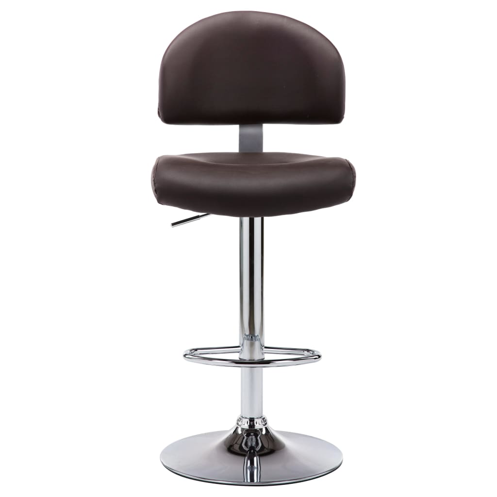 vidaXL Scaun de bar, maro, piele ecologică vidaXL Scaun de bar, maro, piele ecologică