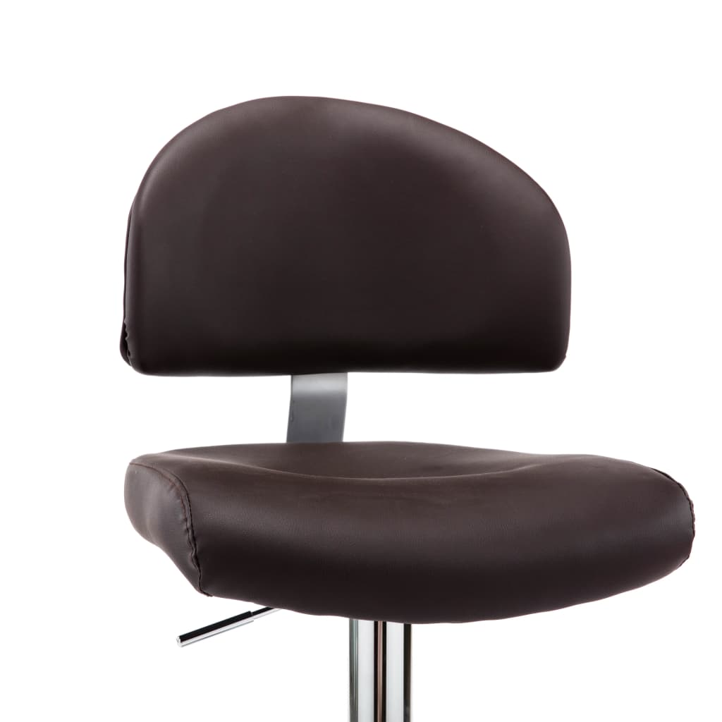 vidaXL Scaun de bar, maro, piele ecologică vidaXL Scaun de bar, maro, piele ecologică