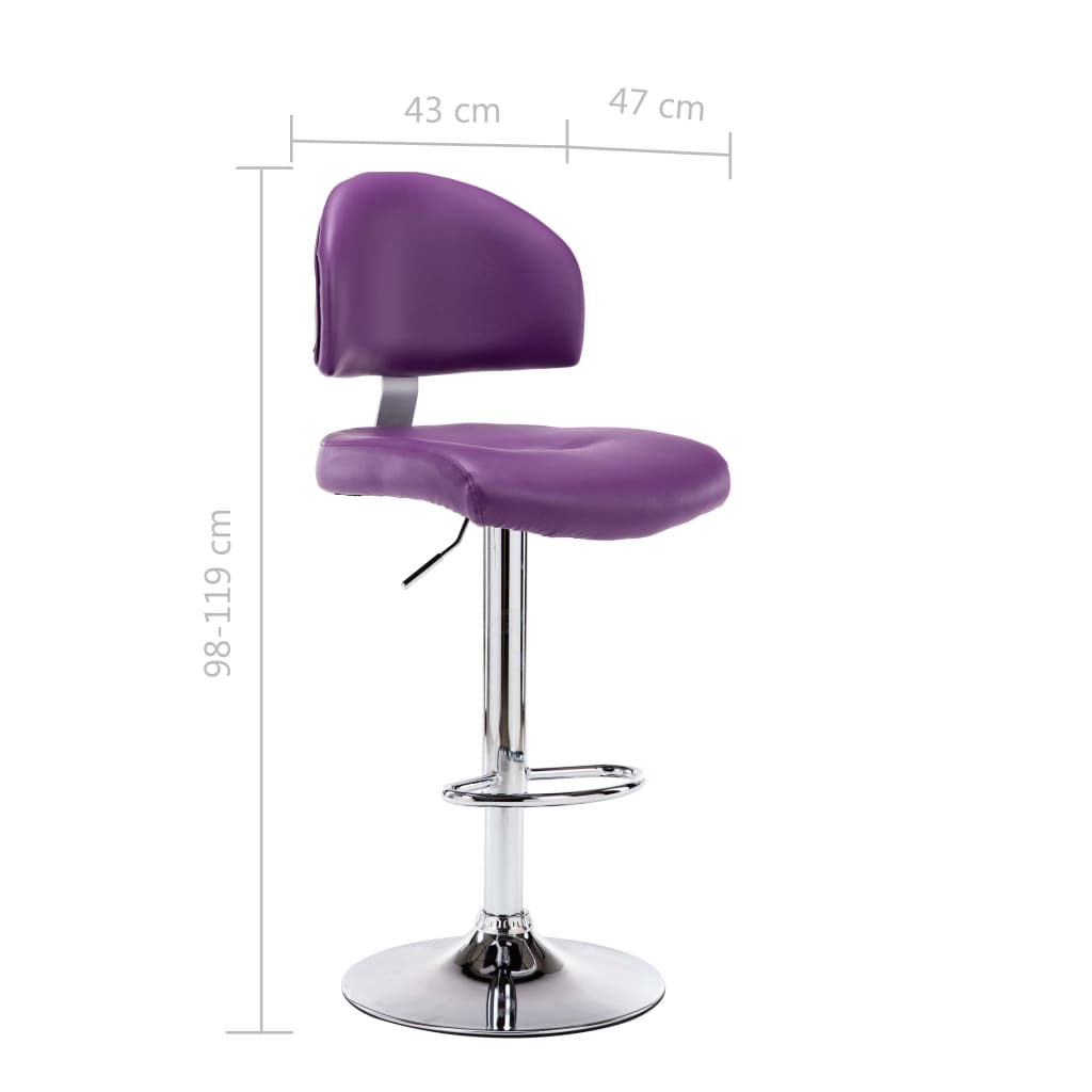 vidaXL Scaun de bar, violet, piele ecologică vidaXL Scaun de bar, violet, piele ecologică
