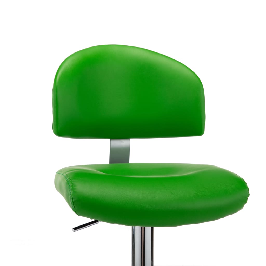 vidaXL Scaun de bar, verde, piele ecologică