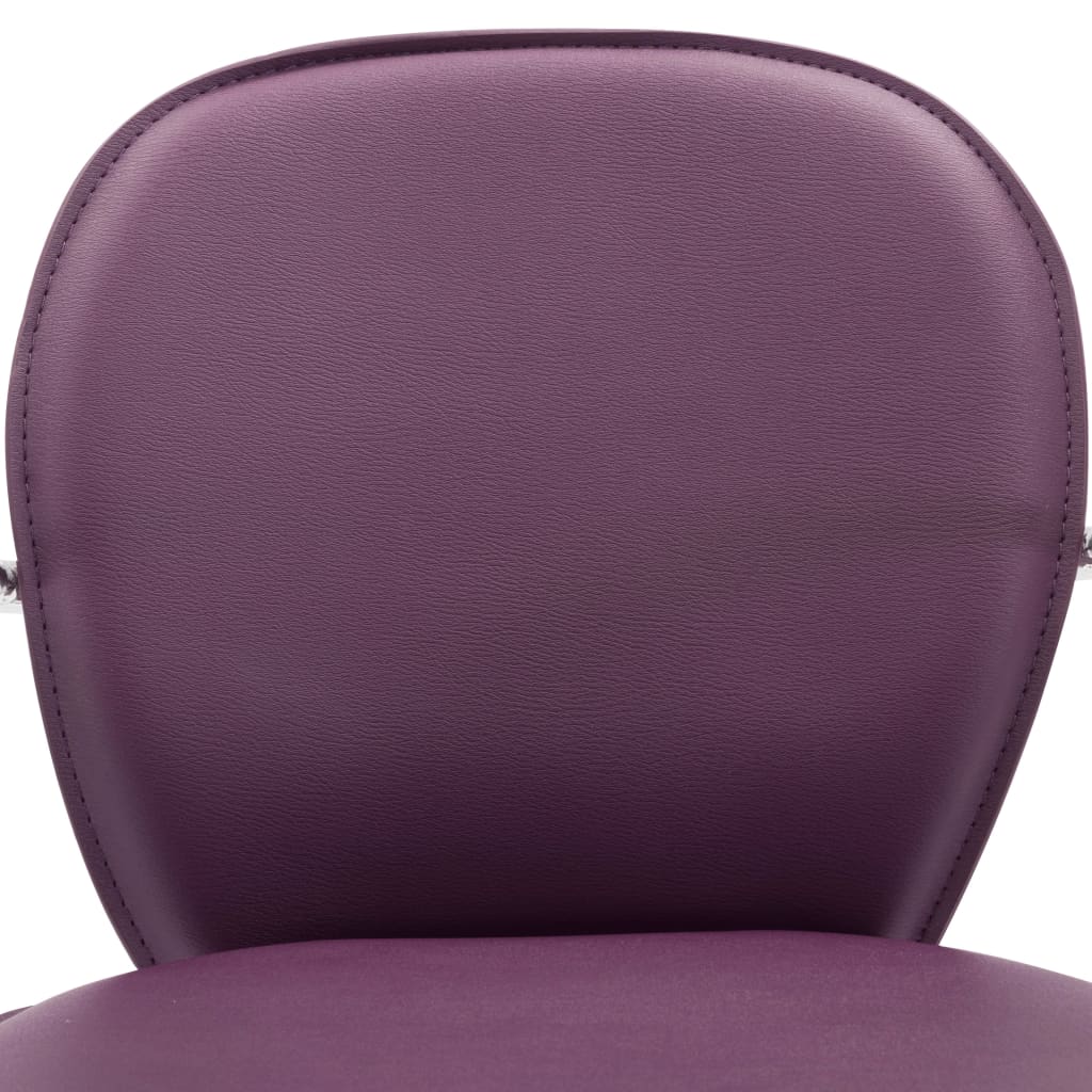 vidaXL Scaune de bar cu brațe, 2 buc., violet, piele ecologică vidaXL Scaune de bar cu brațe, 2 buc., violet, piele ecologică