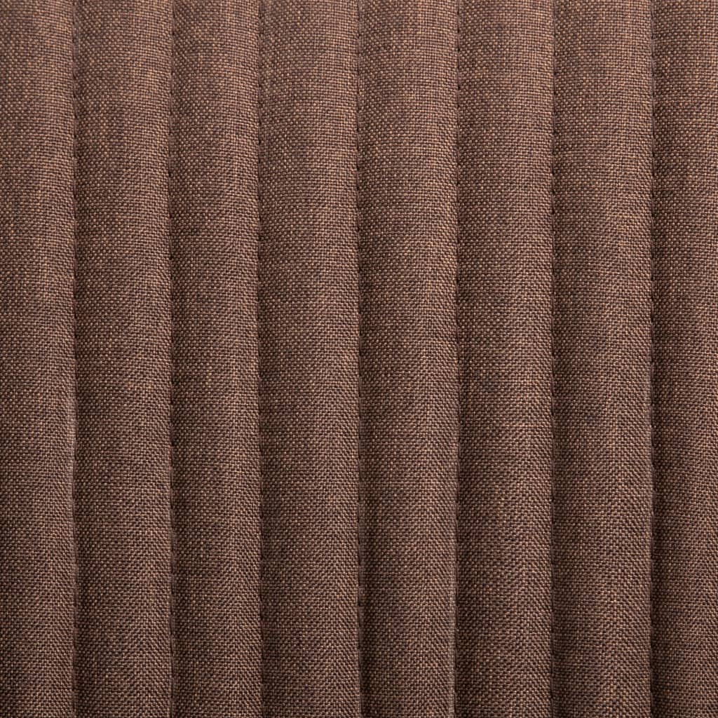 vidaXL Scaune de bucătărie, 2 buc., maro, material textil