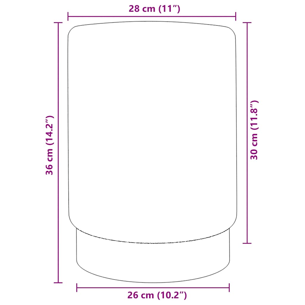 vidaXL Taburet, verde muștar și auriu, catifea 28 x 36 cm