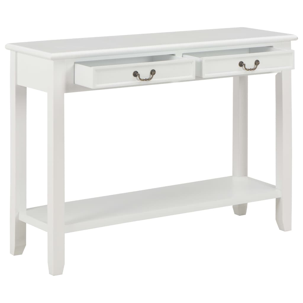 vidaXL Masă consolă, alb, 110 x 35 x 80 cm, lemn vidaXL Masă consolă, alb, 110 x 35 x 80 cm, lemn