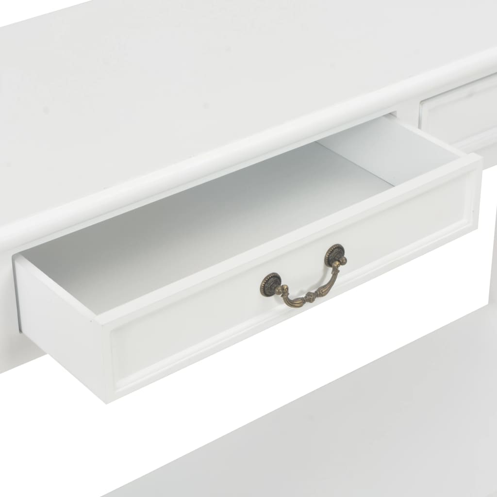 vidaXL Masă consolă, alb, 110 x 35 x 80 cm, lemn vidaXL Masă consolă, alb, 110 x 35 x 80 cm, lemn