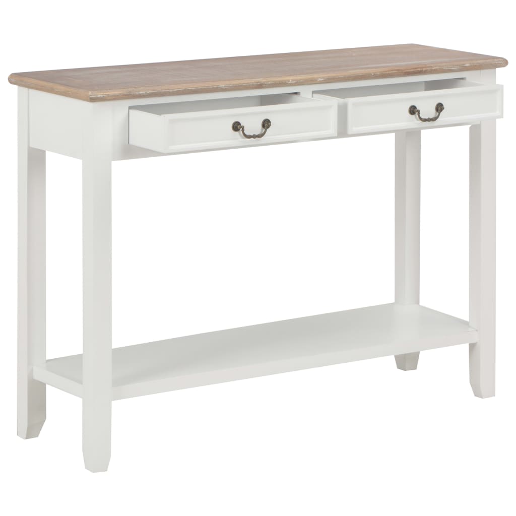 vidaXL Masă consolă, alb, 110 x 35 x 80 cm, lemn vidaXL Masă consolă, alb, 110 x 35 x 80 cm, lemn