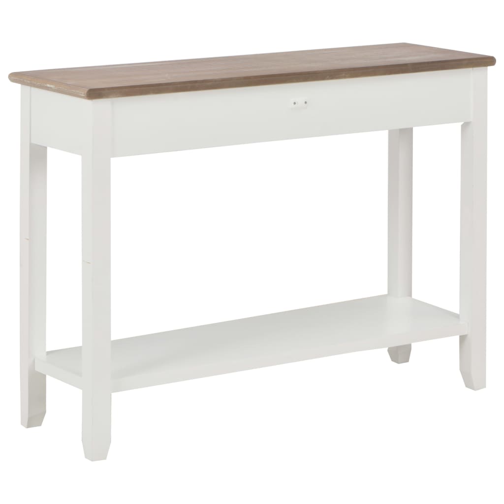 vidaXL Masă consolă, alb, 110 x 35 x 80 cm, lemn vidaXL Masă consolă, alb, 110 x 35 x 80 cm, lemn