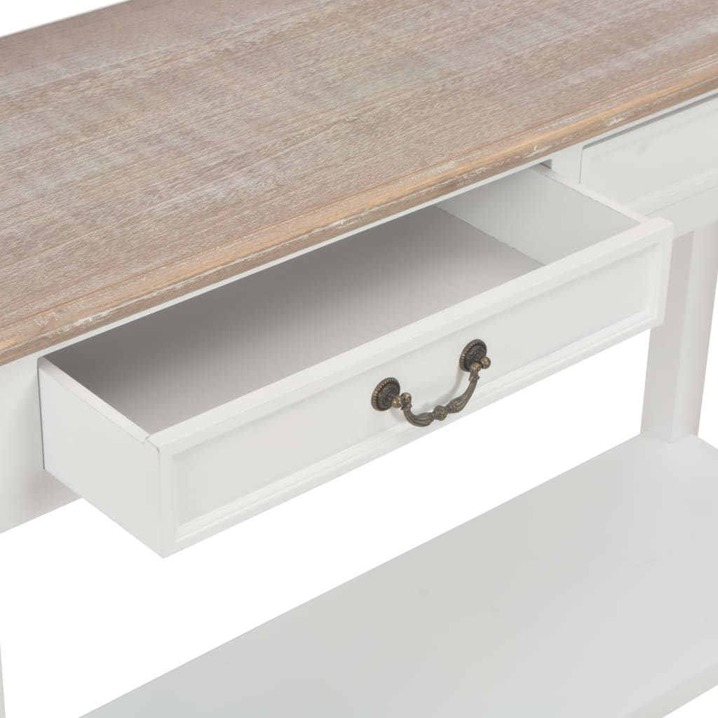 vidaXL Masă consolă, alb, 110 x 35 x 80 cm, lemn vidaXL Masă consolă, alb, 110 x 35 x 80 cm, lemn