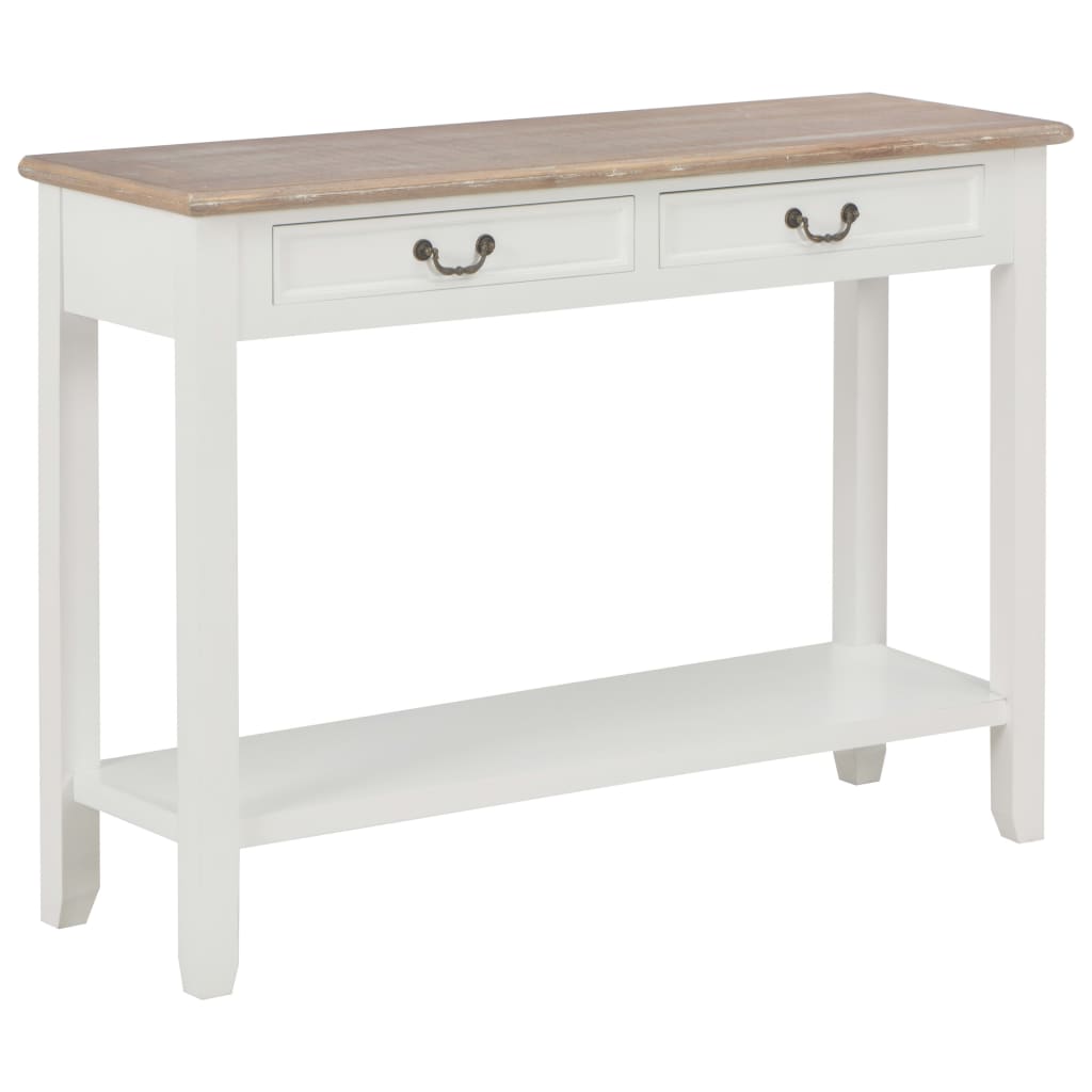 vidaXL Masă consolă, alb, 110 x 35 x 80 cm, lemn vidaXL Masă consolă, alb, 110 x 35 x 80 cm, lemn