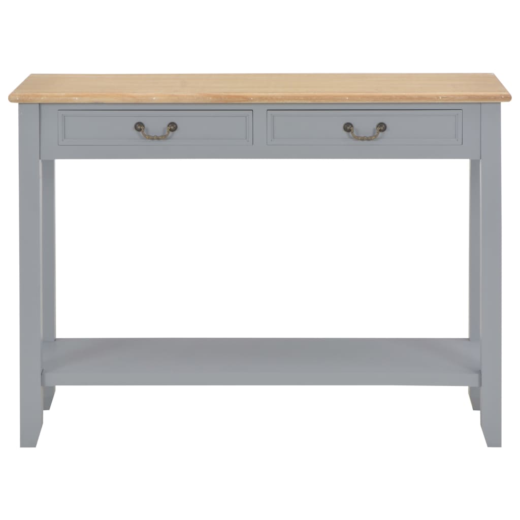 vidaXL Masă consolă, gri, 110 x 35 x 80 cm, lemn