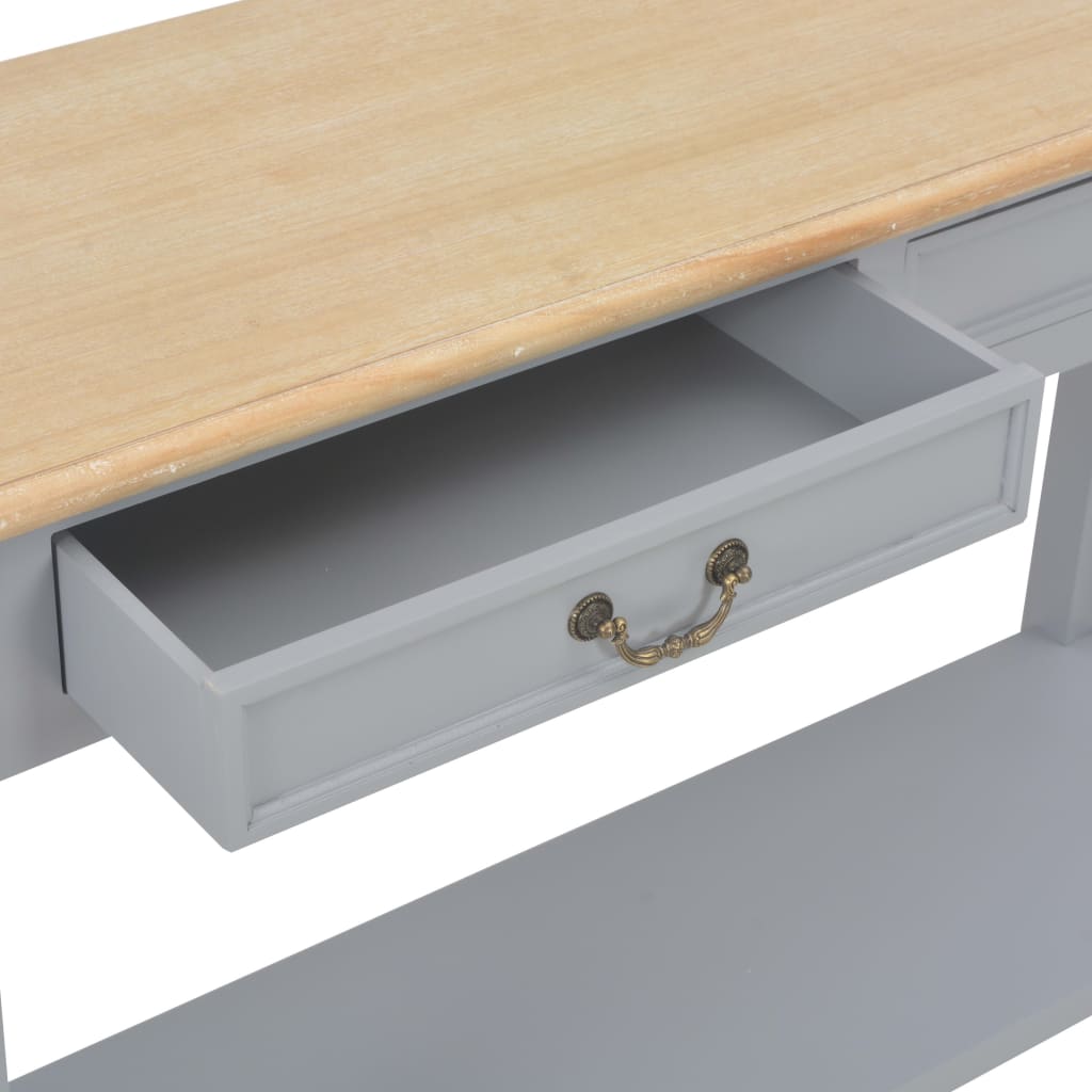 vidaXL Masă consolă, gri, 110 x 35 x 80 cm, lemn