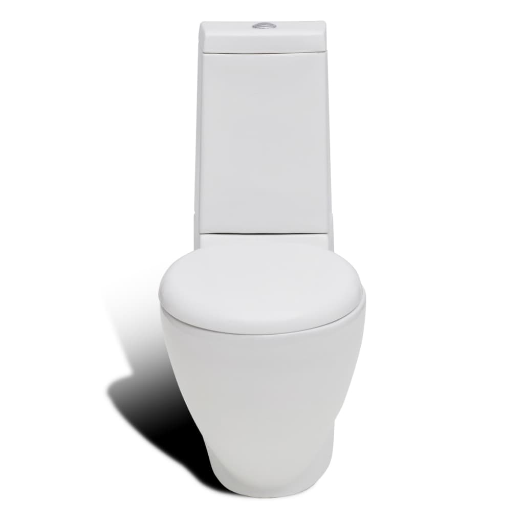 vidaXL Set de toaletă & bideu, alb, ceramică vidaXL Set de toaletă & bideu, alb, ceramică