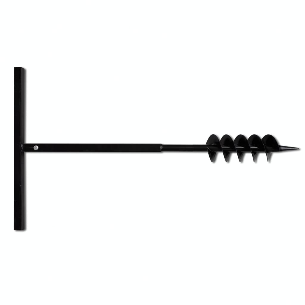 Burghiu de sol cu mâner 100 mm cu tub prelungitor 9 m, oțel Burghiu de sol cu mâner 100 mm cu tub prelungitor 9 m, oțel