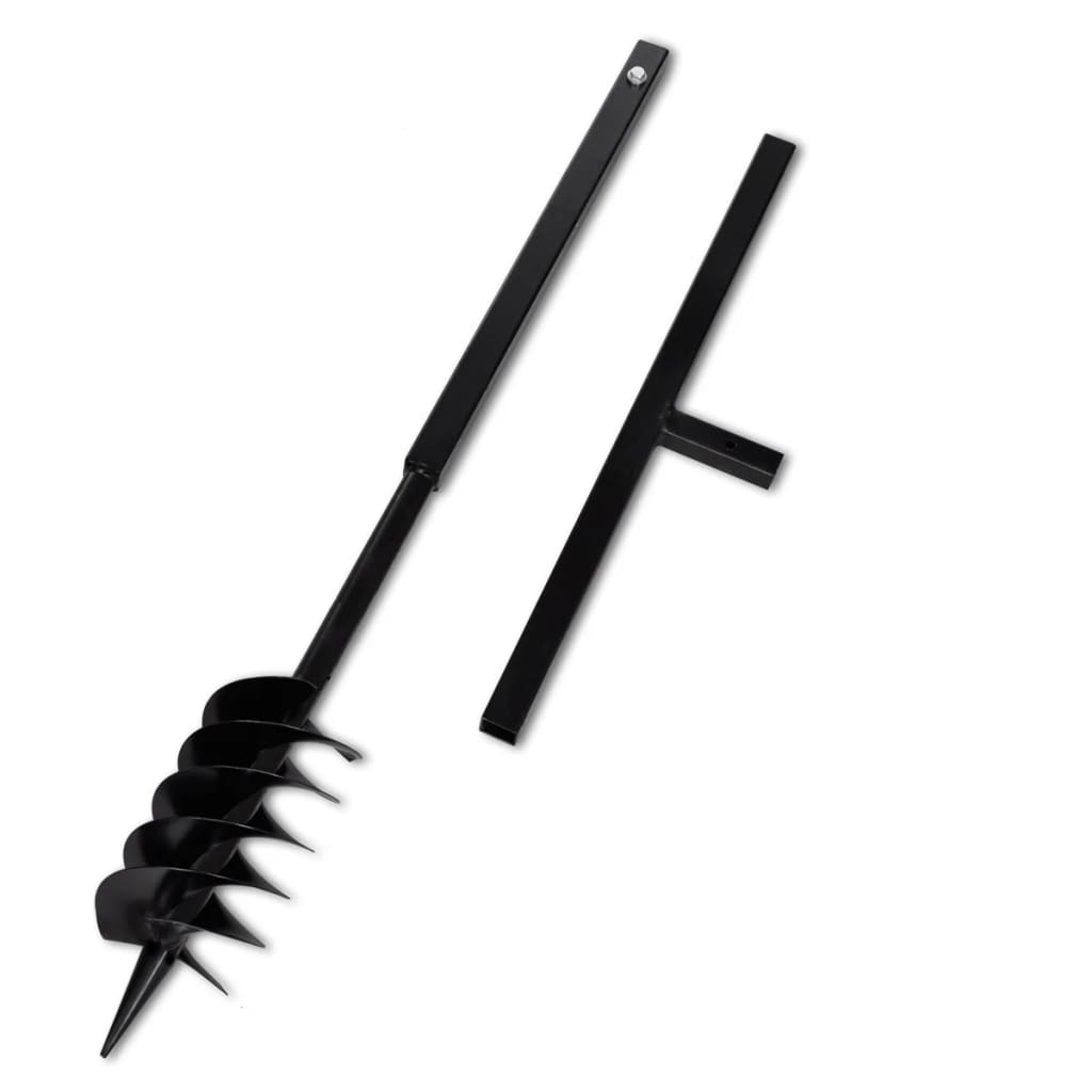 Burghiu de sol cu mâner 120 mm cu tub prelungitor 9 m, oțel Burghiu de sol cu mâner 120 mm cu tub prelungitor 9 m, oțel