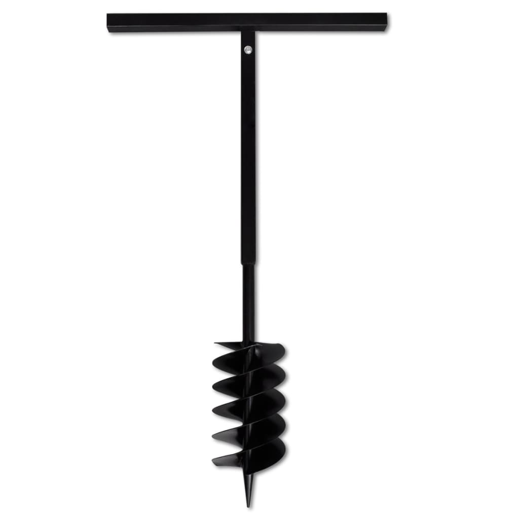 Burghiu de sol cu mâner 150 mm cu tub prelungitor 5 m, oțel Burghiu de sol cu mâner 150 mm cu tub prelungitor 5 m, oțel